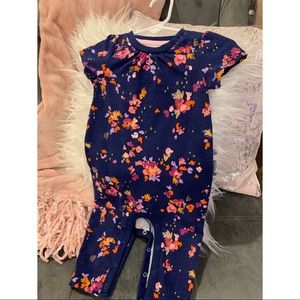 Floral Baby Jumpsuit w/ Ruffle Butt